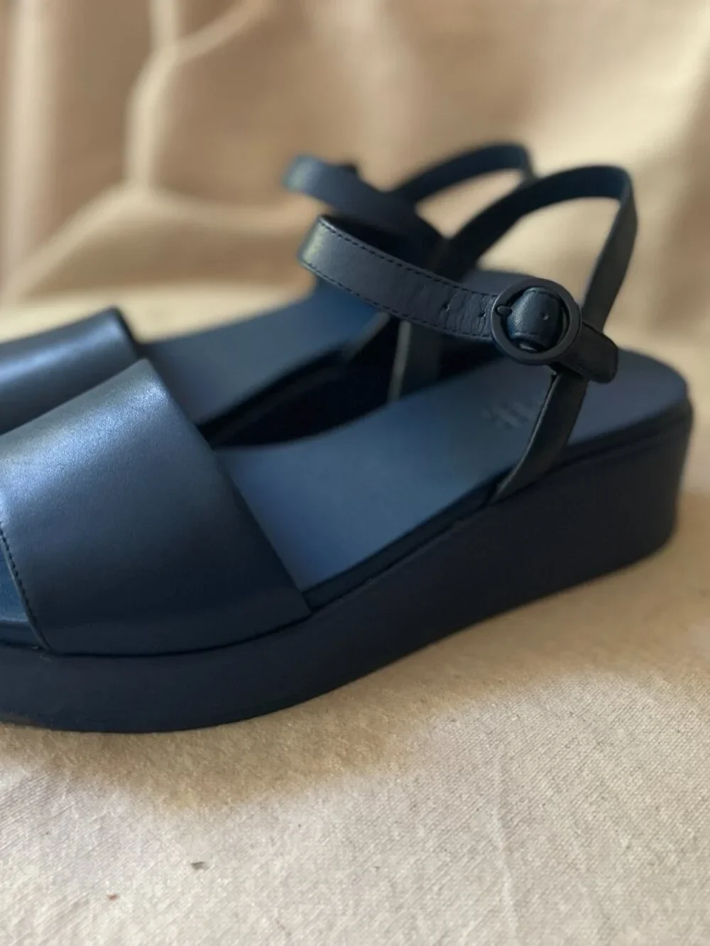 Camper Misia Blue Platform Sandal Size 41